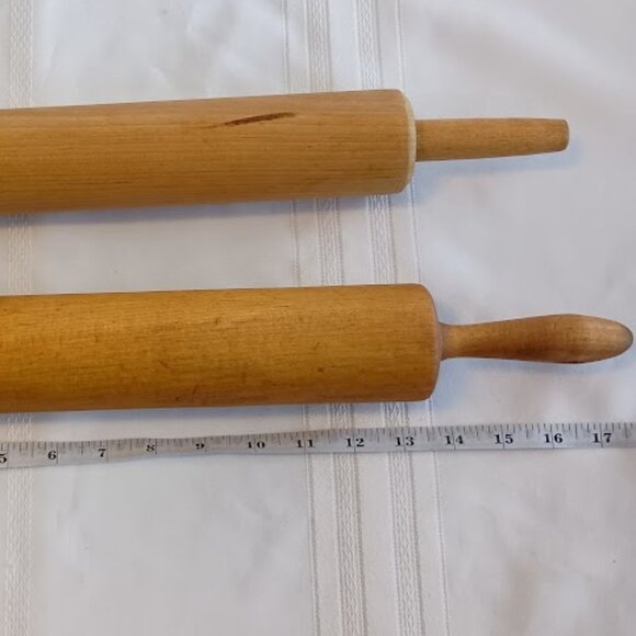 Two Vintage Wooden Rolling Pins - Picture 2 of 8